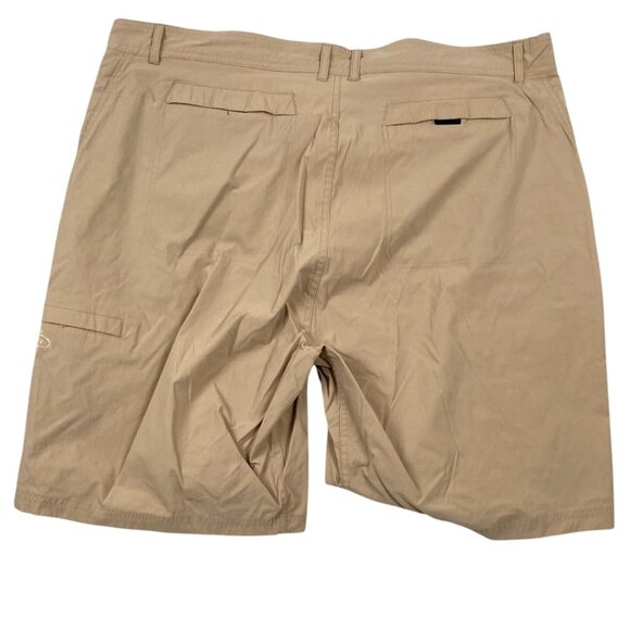 Reel Life Men's Shorts XXL Tan Lightweight Nylon/Spandex with Pocket Details - Picture 2 of 12